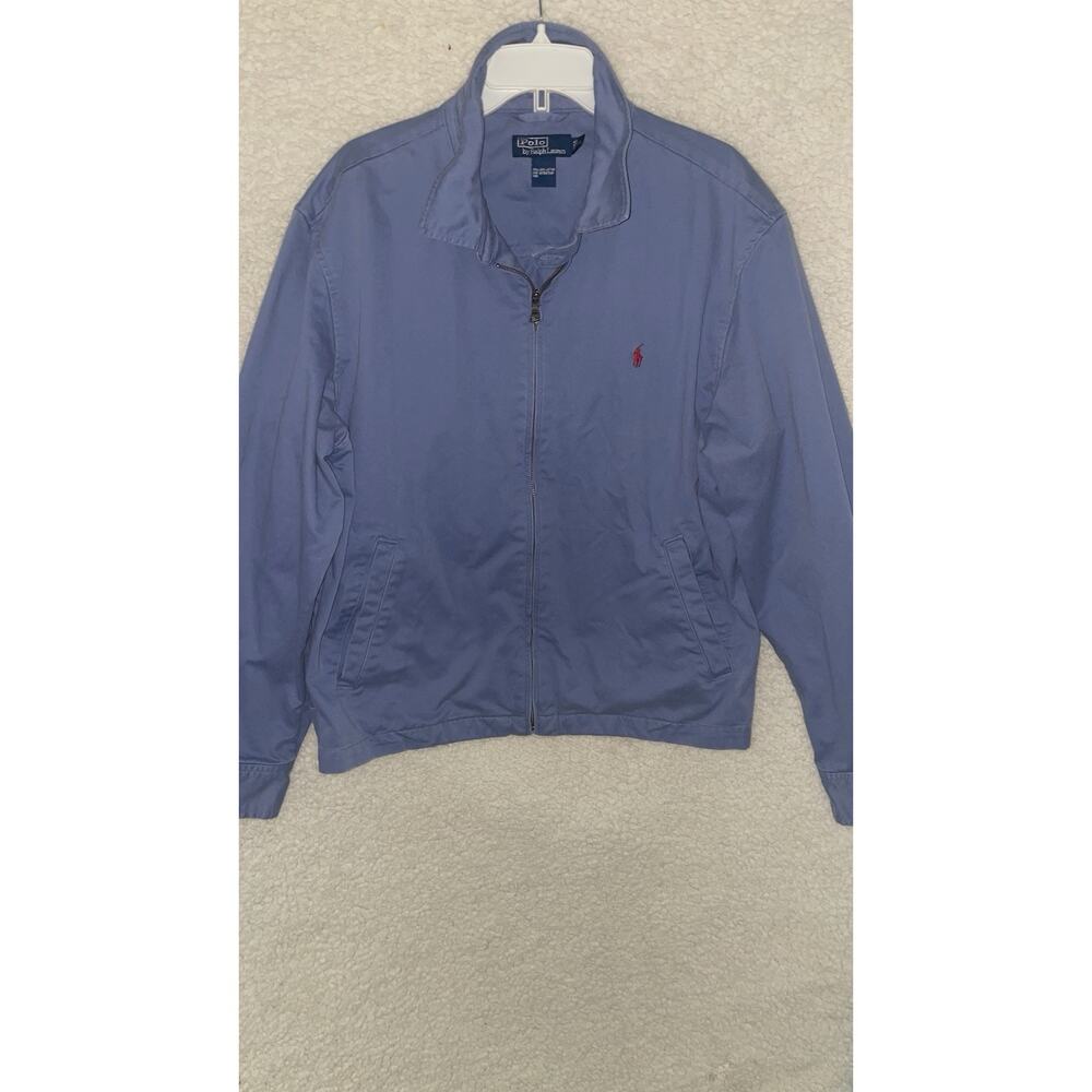 Vintage Polo Ralph Lauren Jacket Mens Extra Large Blue Full Zip Bi Swing 90S